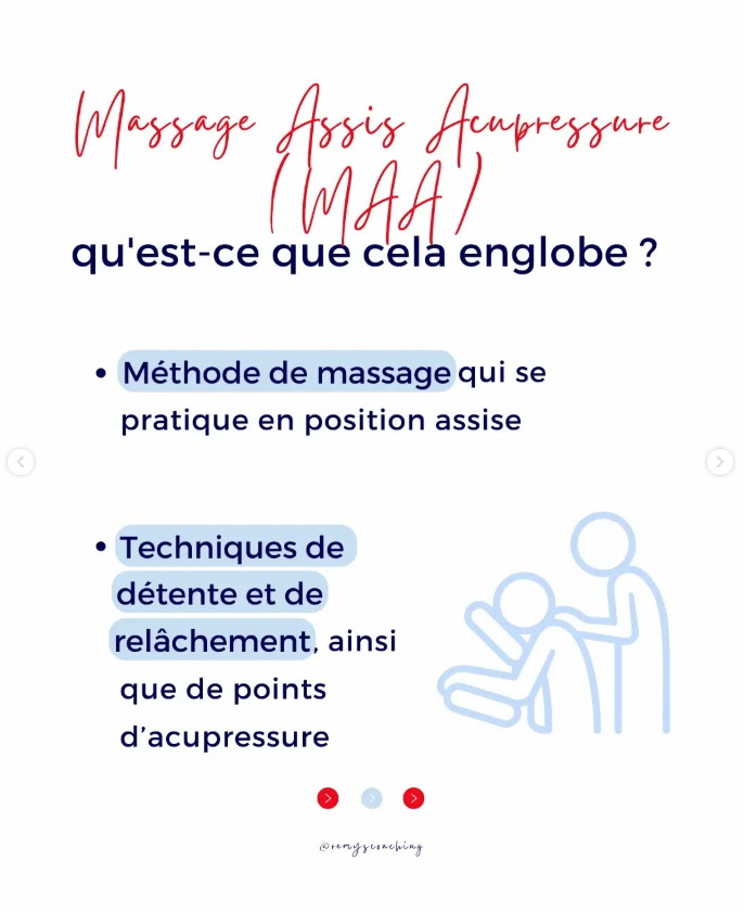Massage acupressure assis pour se détendre et apporter un bien-être express à Champagne-au-Mont-d'Or
